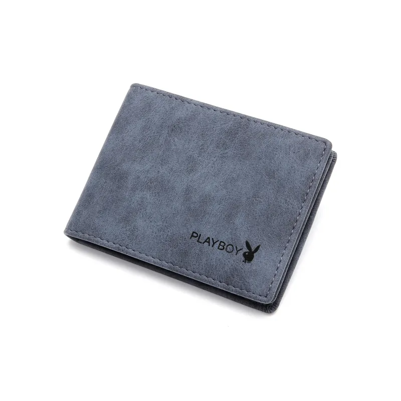 Playboy PU With Artificial Leather Wallet Unisex Black/Blue/Gray-4