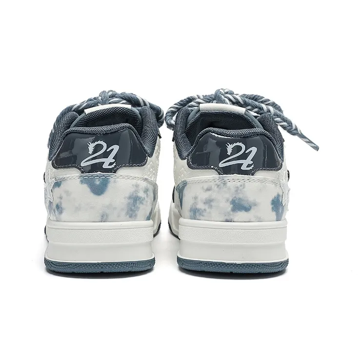 FOREVER 21 Anti-Slip Wear-Resistant Lightweight Breathable Height Increasing Low-Top Skateboard Shoes Unisex-3