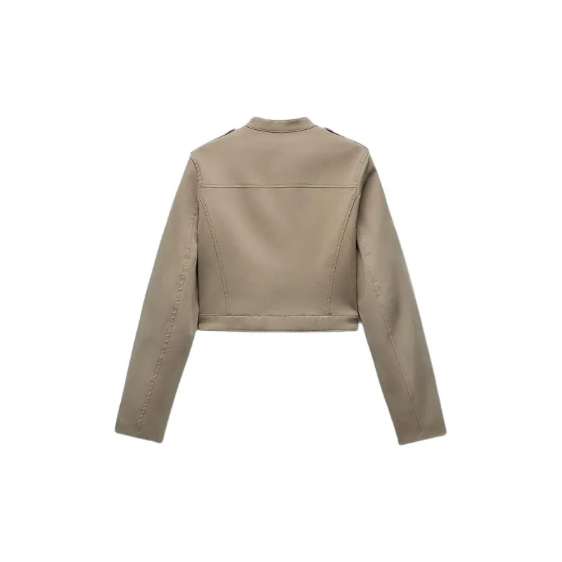 ZARA Jackets & Coats Women's Khaki-1