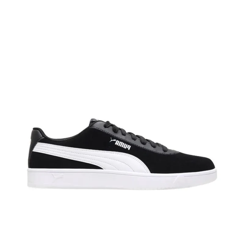 PUMA Unisex Coat Pure Sd Sneakers Black/White-1