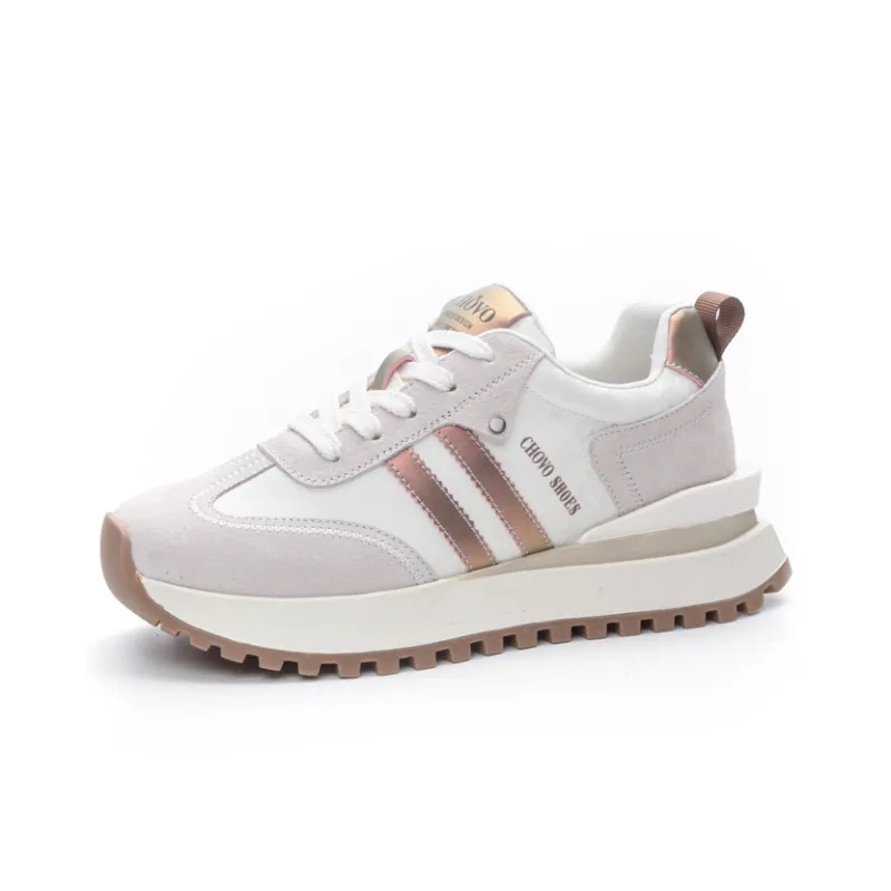 CHOVO Cushioning Breathable Lightweight Height Increasing Low-Top Casual Shoes Women's-1