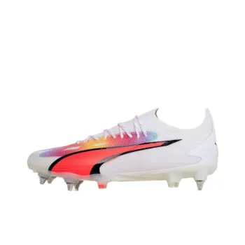 PUMA Ultra Ultimate SG Metal Long Studs Cushioning Anti Slip And Wear Resistant Soccer Shoes Men's Red White