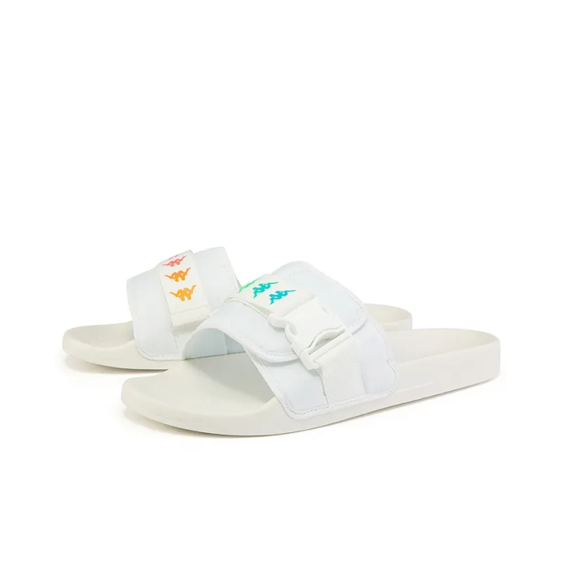 Kappa Slide Slippers Unisex Korean White-2