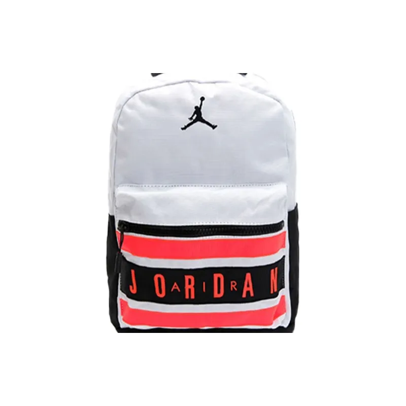 Jordan Polyester Basketball Bag Backpack Regular Unisex White Red-3