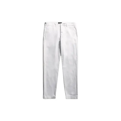 FAY Capri Trousers With Turn-up Hem Casual Pants Men's White