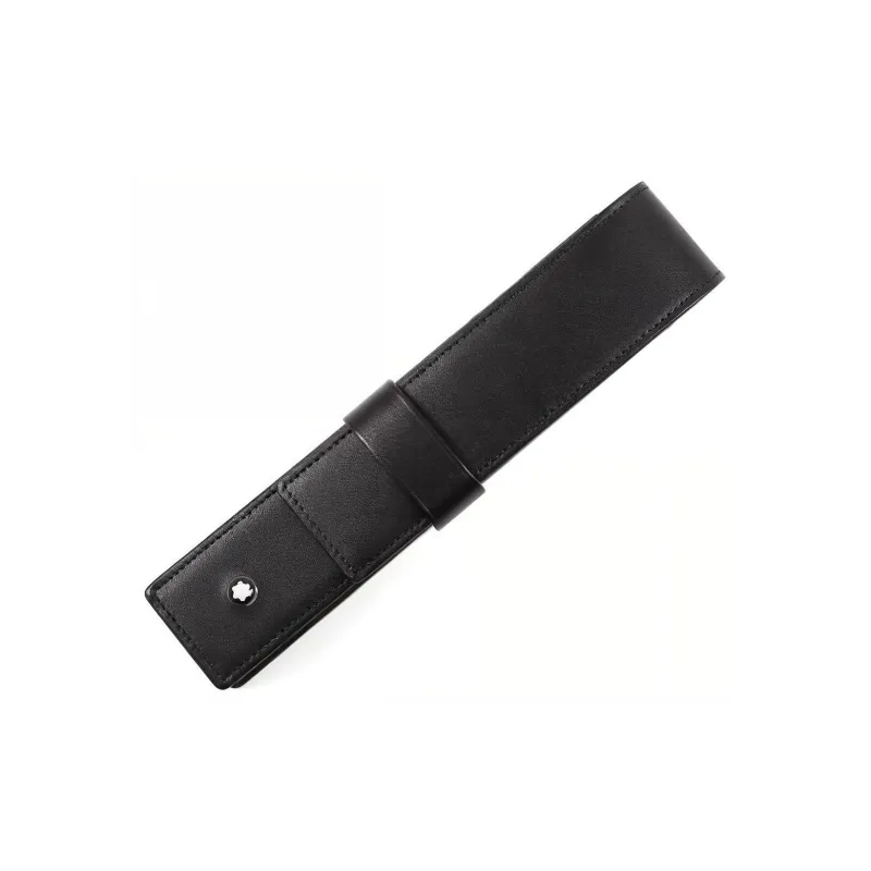 MONTBLANC Cow Leather Pen Case Clutch Unisex Black-1