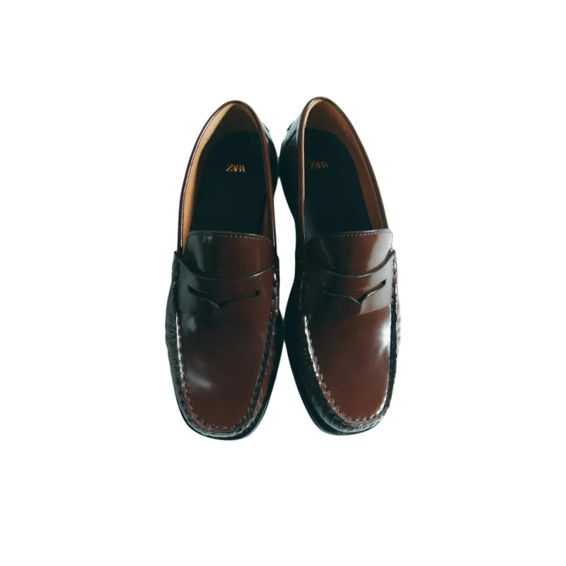 ZARA Loafers Women's Brown-3