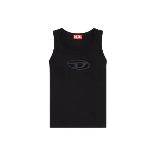 DIESEL OVAL-D Series Tank Tops Women's Black