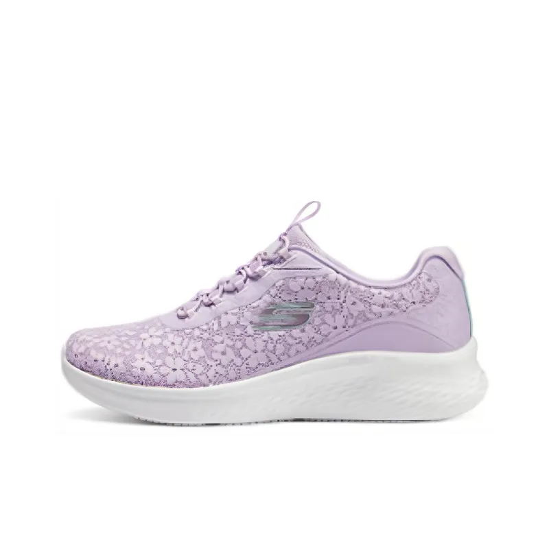 Skechers Sport Cushioning, Wear Resistant Low Top Running Shoes Women's Purple-0