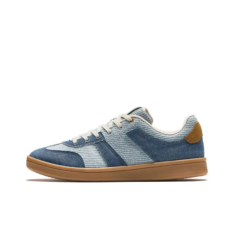 Anta German Army Trainers Slip Resistant, Abrasion Resistant, Lightweight Low Top Skateboard Shoes Men's Blue-0