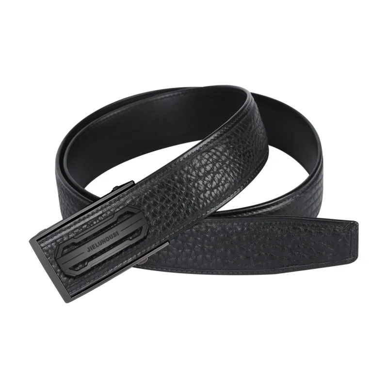 Jaylen Oos Stainless Steel Snap Business Tough Buffalo Leather Pants Leather Belts Men's-16