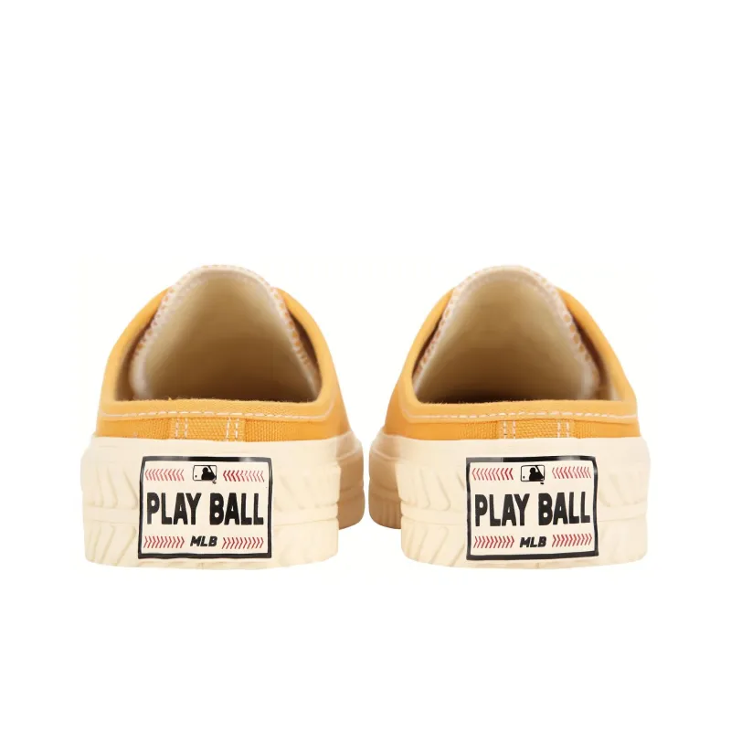 MLB Play Ball Los Angeles Dodgers Slip Resistant Low Top Canvas Shoes Unisex Orange Yellow-4