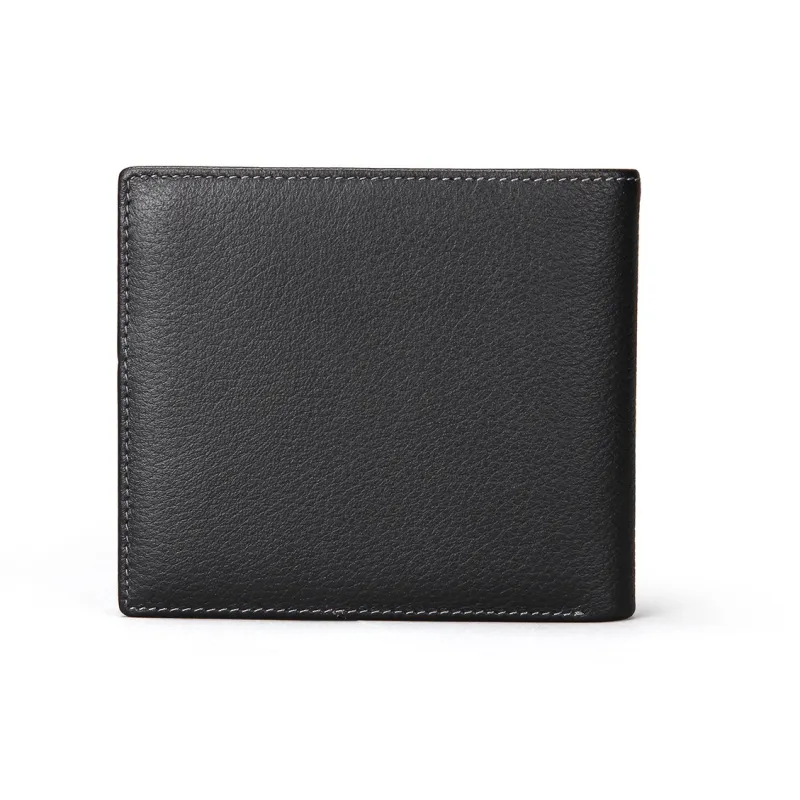 Playboy Cow Leather Cropped Wallet, Wallet Men's Black-1