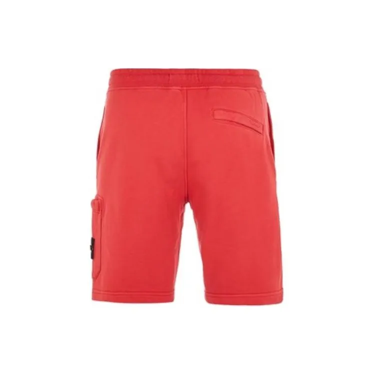 STONE ISLAND Fleece Logo Shorts-1