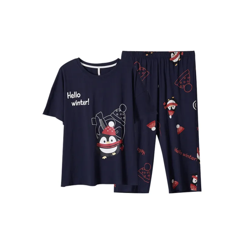Dorame Pajama Set Women's Royal Blue-0