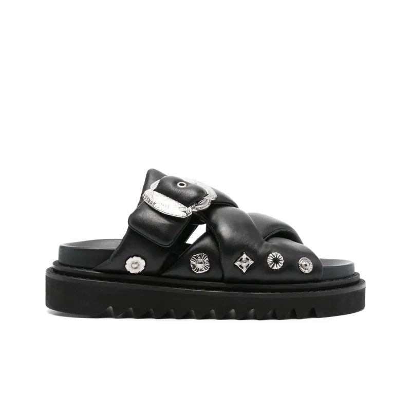 TOGA VIRILIS Padded Leather Sandals-1
