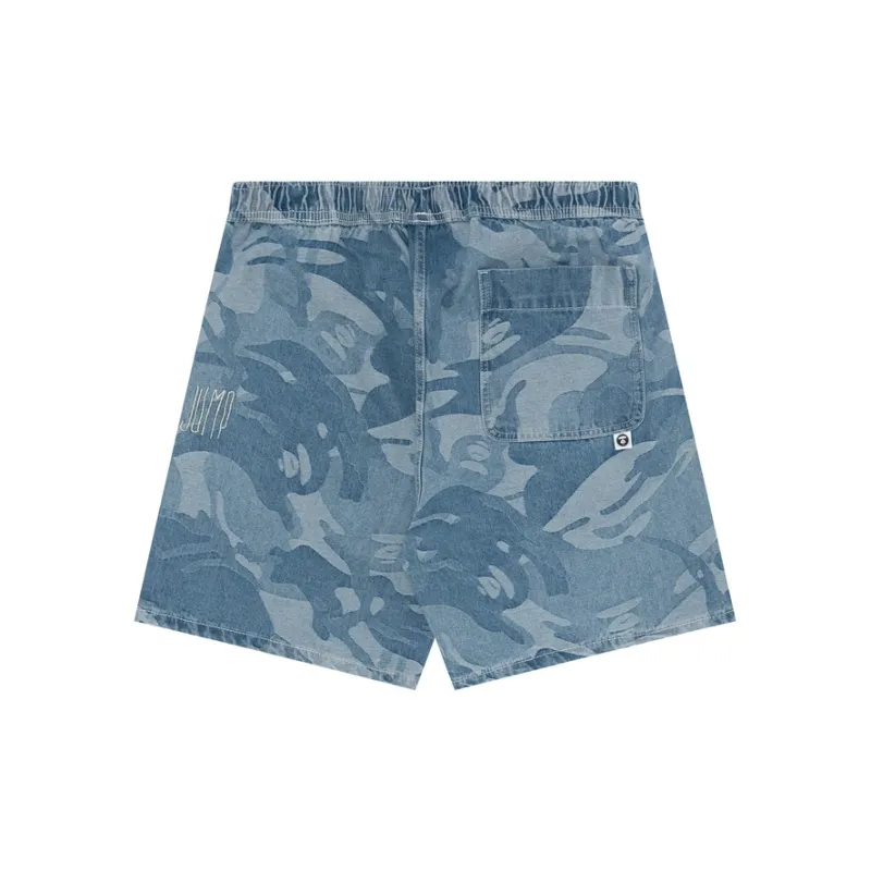 Aape Casual Shorts Men Blue BLL-1