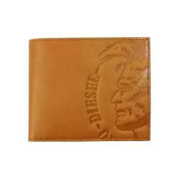 DIESEL Cow Leather Wallet Men's Gold Brown