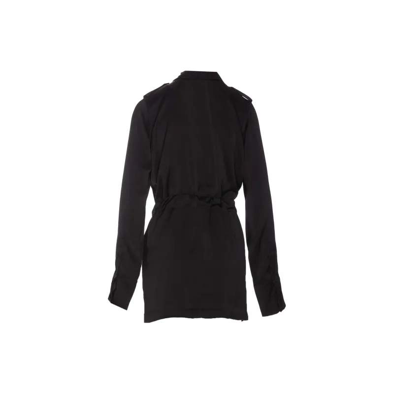 SAINT LAURENT Buttoned Belted Dress-1
