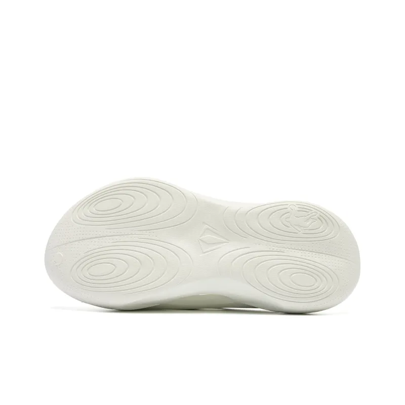 QIAODAN Poison Tooth Slippers Clogs Men's Birch White-4