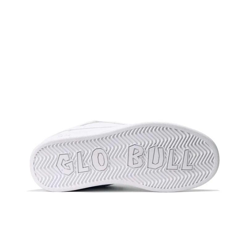 GLO BULL Skateboard Shoes Unisex Low Top All White-5