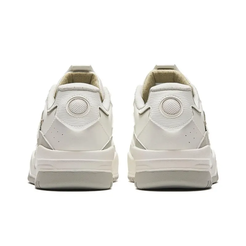 Anta Slip Resistant Height Increasing Low Top Skateboard Shoes Men's White Gray-3