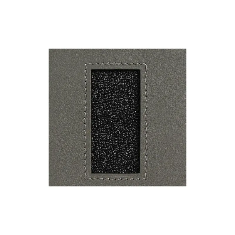 HERMES Colormatic Swift Calfskin With Mysore Goat Skin Card Holder Women's Cumulonimbus Gray/Black-2