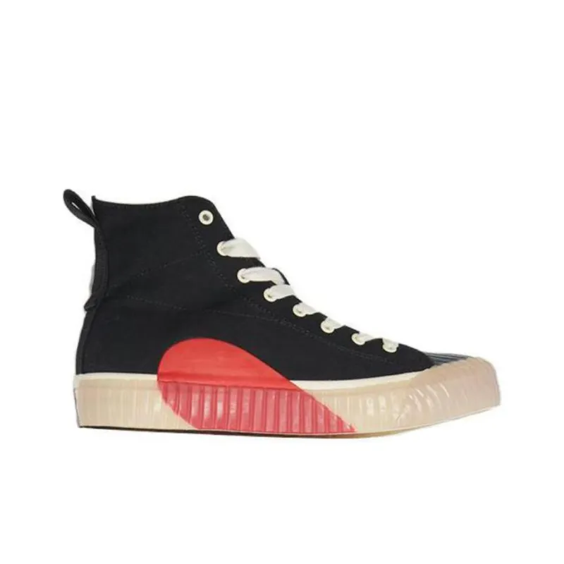 Kappa Anti Slip Wear Resistant Lightweight Coverage High Top Canvas Shoes Unisex Black-1