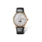 Star Moon Edition-Rose Case White Dial Leather Strap (Black)
