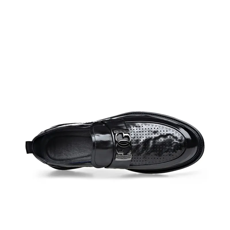 XIAOTOULANG Men's Casual Shoes Men Low Top Black-2