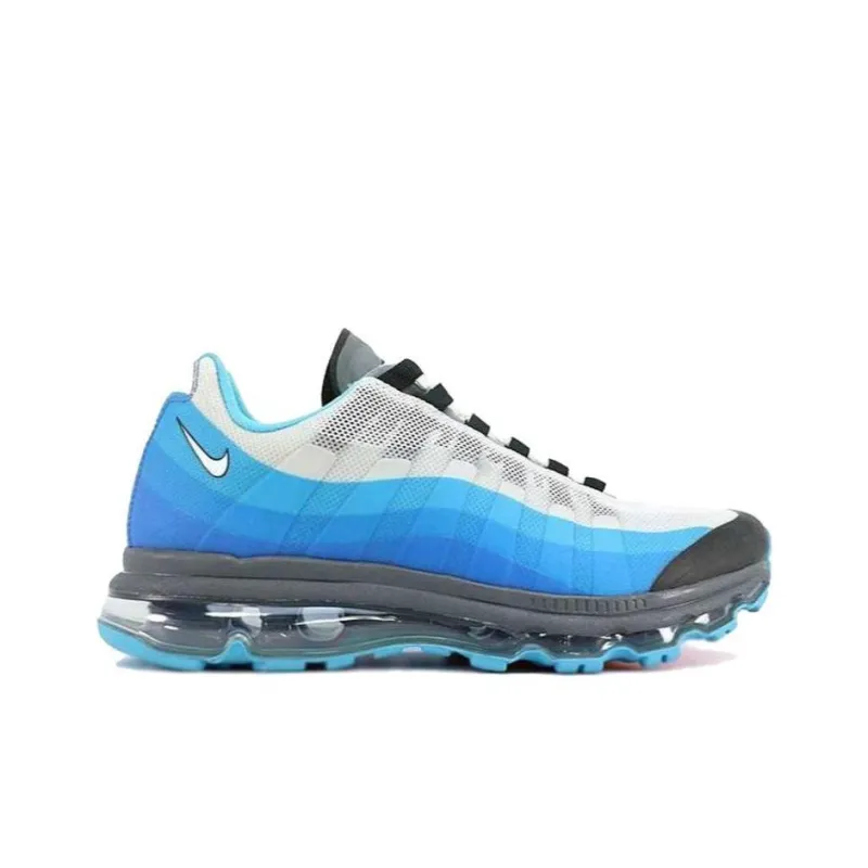 Nike Air Max 95 + BB Cushioning, Wear Resistant Low Top Casual Shoes Unisex Gray Blue-1