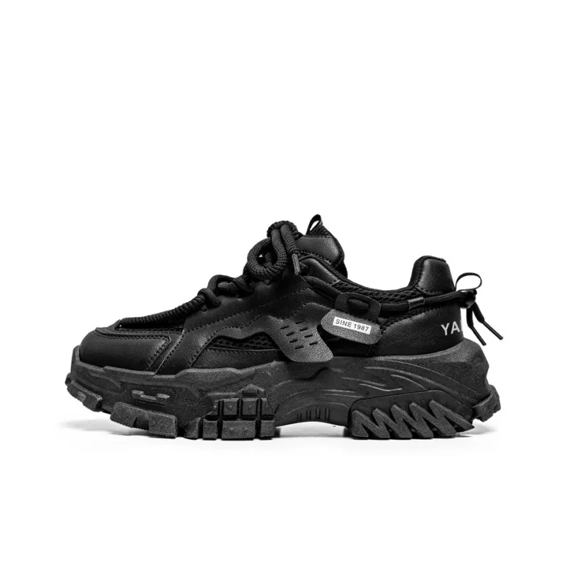 Yalu Cushioning Height Increase Low Top Chunky Sneakers Men's-0