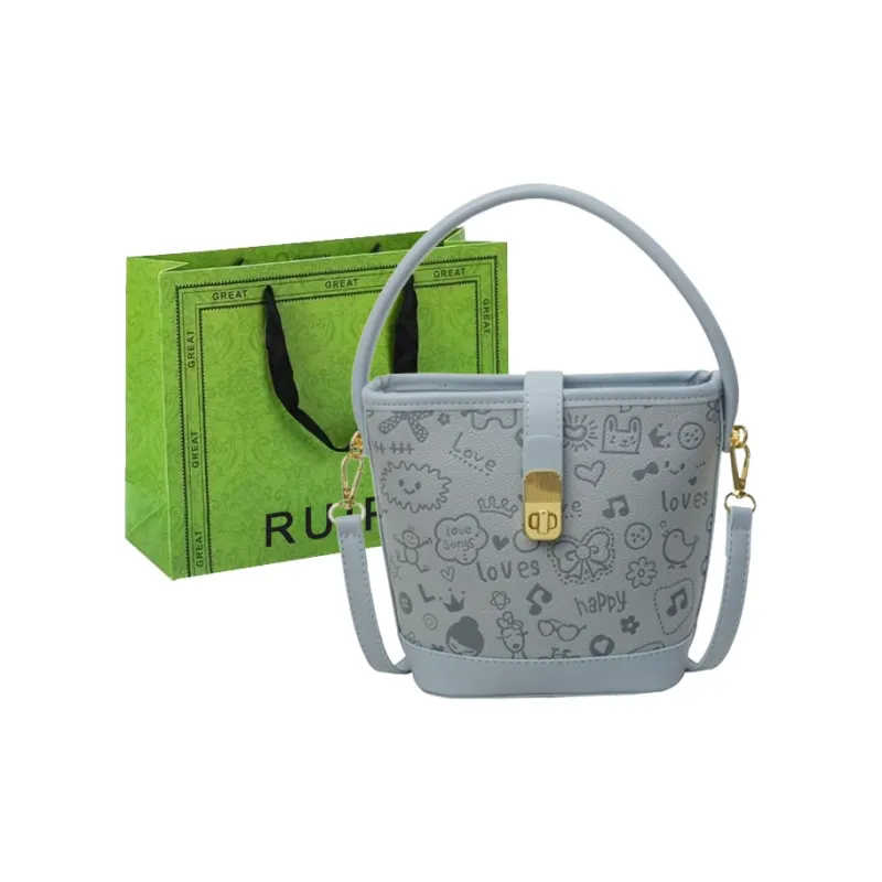 RUIPAI PU Bucket Bag, Shoulder Bag, Crossbody Bag, Handbag Regular Women's Pink/Ecru/Blue/Khaki-14