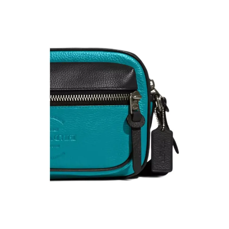 COACH Thompson High-Quality Pebbled Leather Camera Bag Shoulder Bag Crossbody Bag Medium Size Men's Bright Jasper-4