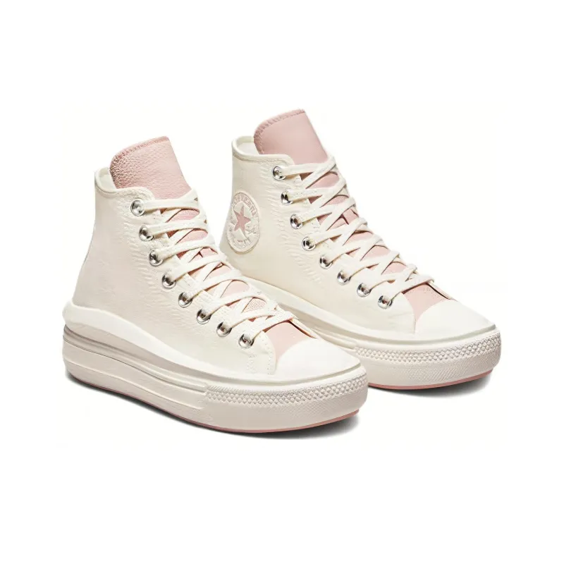 Converse Chuck Taylor All Star Move Platform Tonal Materials Egret Rust Pink Women's-2