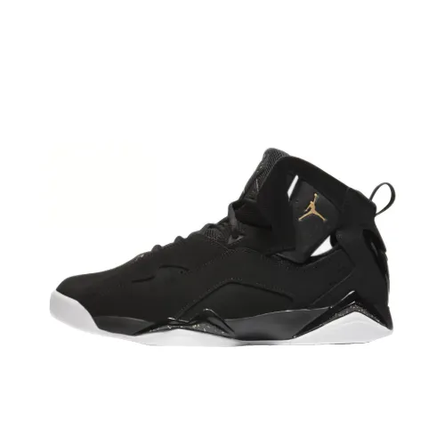 Air Jordan 7 Vintage Basketball Shoes Men High-Top Black/Gold