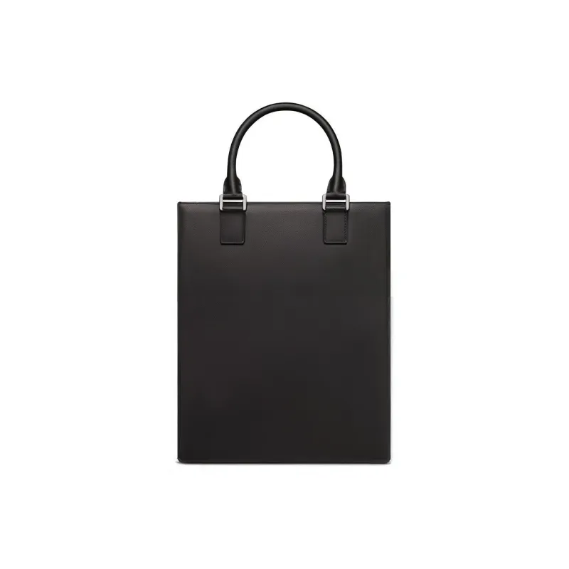 DIOR Leather Handbag Tote Bag Shopping Bag One Shoulder Handbag Crossbody Bag Men's Black-2