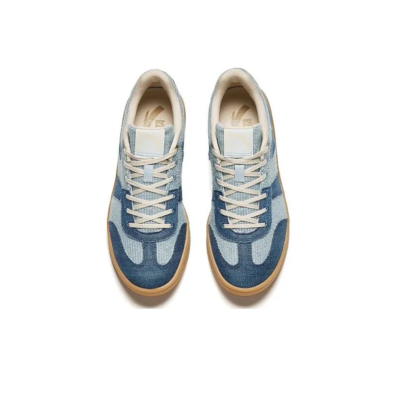 Anta German Training Lightweight Low Top Skateboard Shoes Women's Blue-2