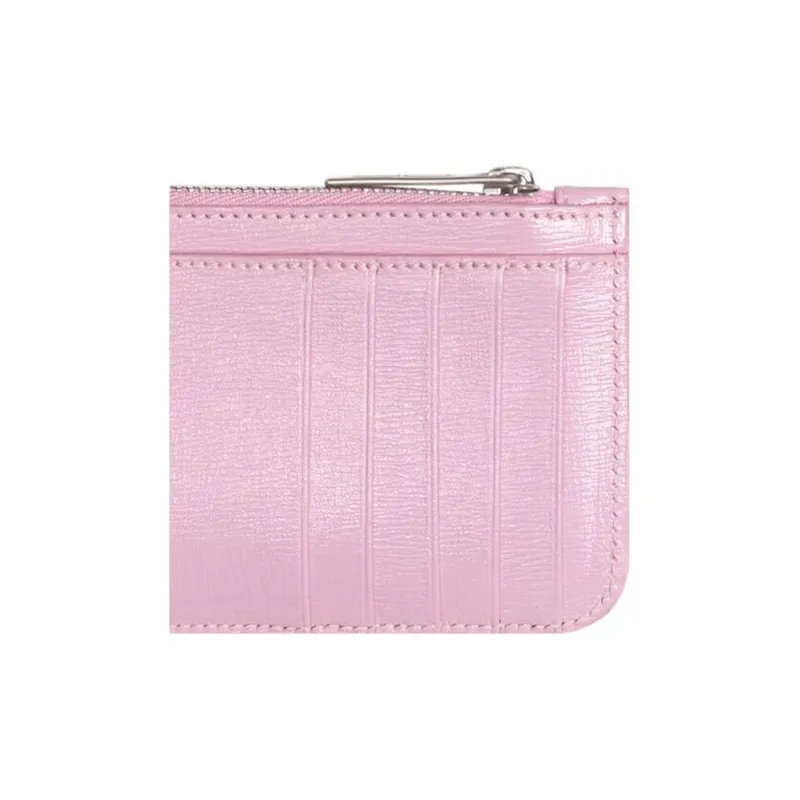 Balenciaga Calfskin Card Holder Coin Purse Women's Candy Pink-3