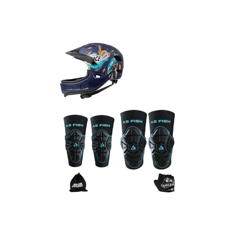 AS FISH Roller Skating Protective Gears-36
