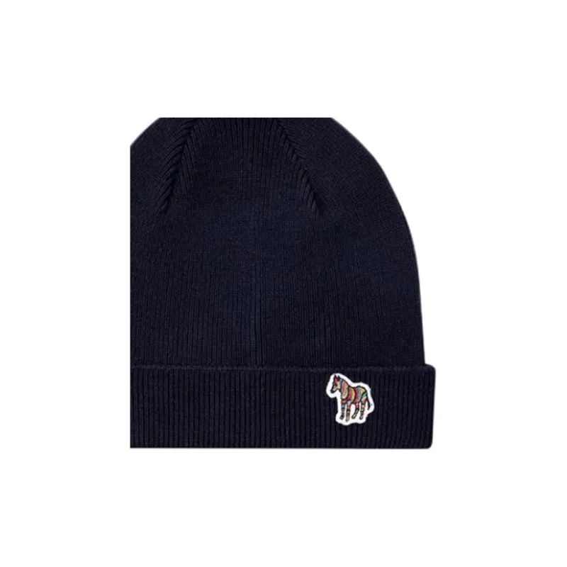 Paul Smith Wool Beanie Unisex Navy Blue-2