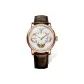 Rose Case White Dial Black Brown Leather Strap Style