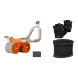 Orange Clothing Sets (Abdominal Roller+Glove L+Waist Belt L)