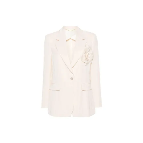 Blumarine Single-breasted Floral-appliqué Blazer