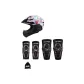 Unicorn Full Face Helmet+Half Open Pink Protective Gear Four-Piece Set