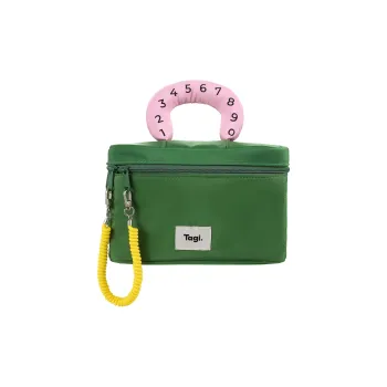 Tagi. Nylon Fabric Hotdog Bag Storage Bag Makeup Bag Tubas Women's Dark Forest