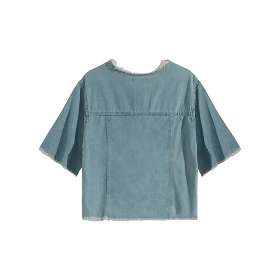 CPAURA Denim Jacket Women's Blue-1