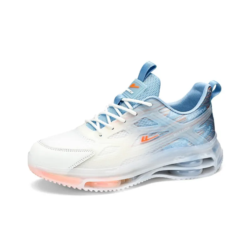 WARRIOR Chunky Sneakers Men Mid Top Black White/White Blue/White Blue Orange-27