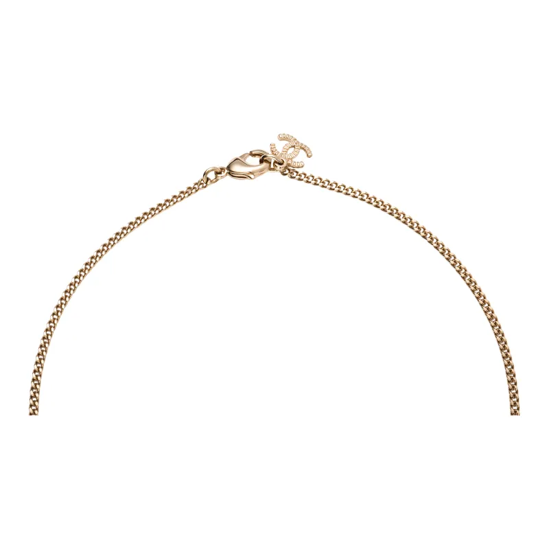 CHANEL Copper Necklaces Unisex Gold-3