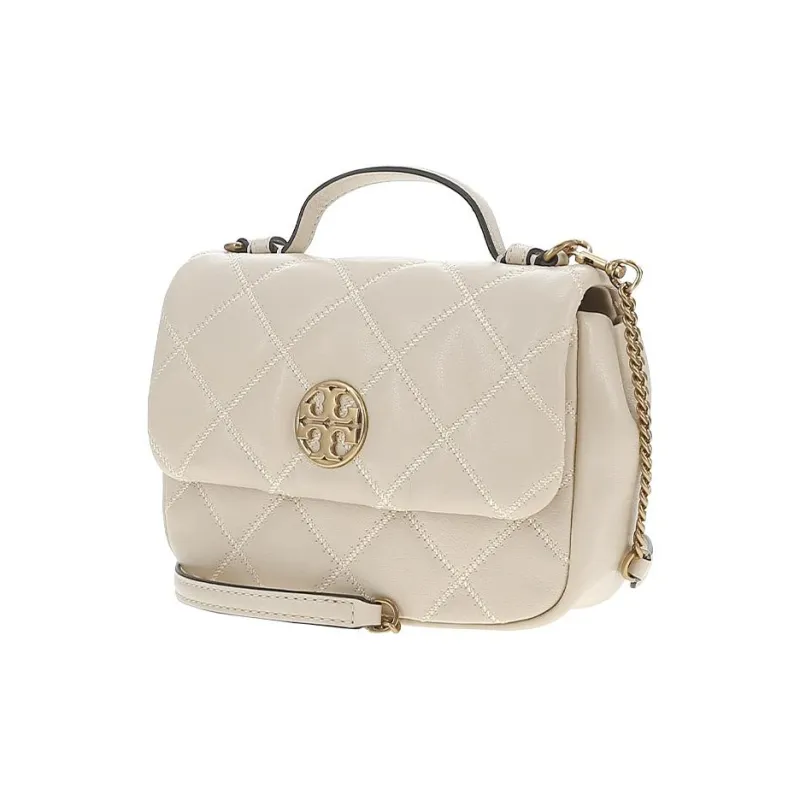 TORY BURCH TB Willa Goatskin Shoulder Bag Crossbody Bag Handbag Women's Cheese White-1